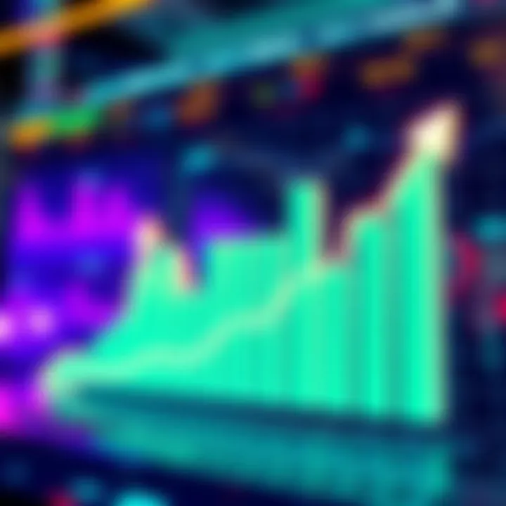 A graphic showing a rising cryptocurrency market cap with a background of dollar signs and a line chart trending upward, illustrating significant financial movement.