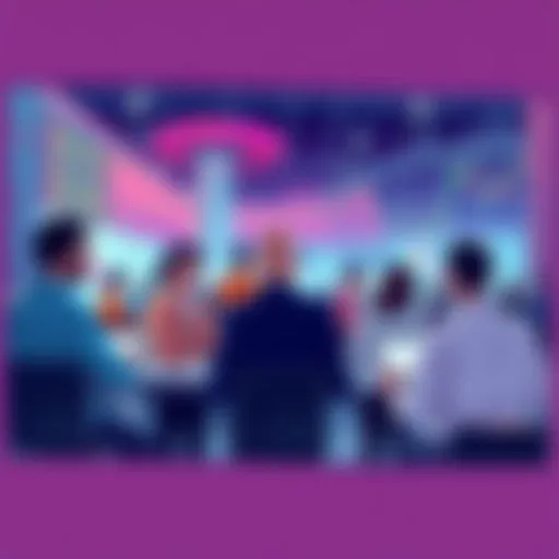 Traders discuss market trends and strategies in a vibrant forum setting
