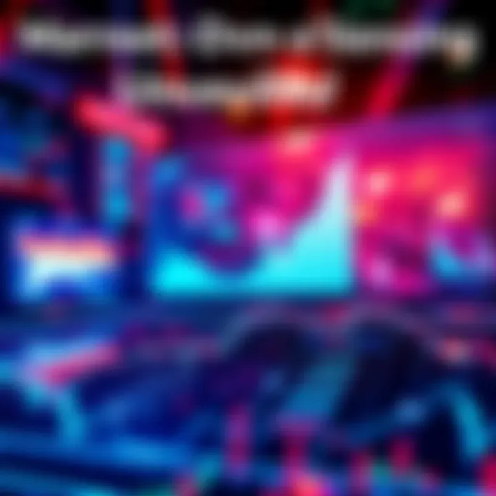 Market Dynamics Unveiled Close-up of stock charts with downward trends and speculative graphs