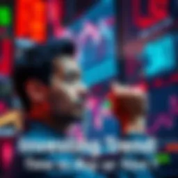 A person looking at stock market charts with a thoughtful expression, considering whether to invest now or wait.