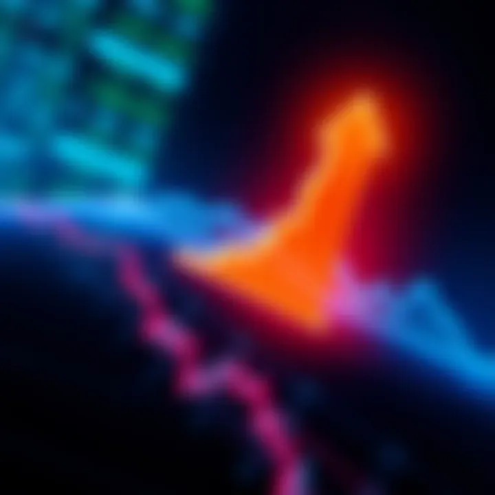 Graph showing an upward trend in market prices with a focus on a consolidation pattern