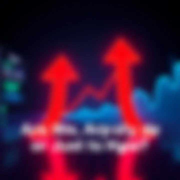 Market Trends Analysis Visual representation of market trends with upward and downward arrows