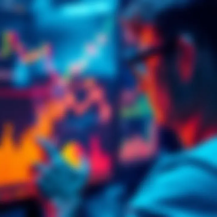 A person analyzing graphs and charts showing market trends and price predictions for investments.