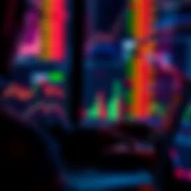 Individual looking at market charts on a laptop during a financial dip, contemplating investment strategies