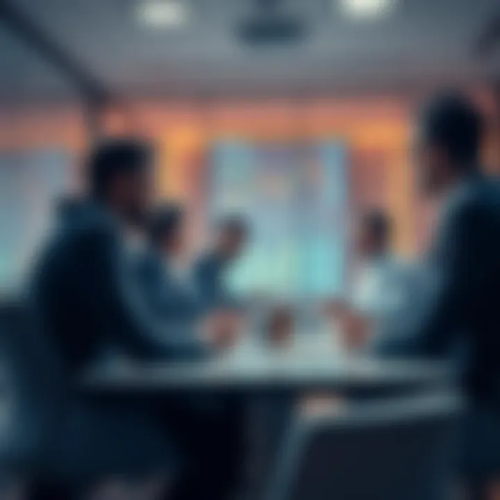 Group of experts discussing market trends and potential crashes in a conference room