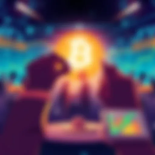 An illustration showing people controlling market prices with digital wallets, symbolizing the manipulation of $XMR1 on Hyperliquid.
