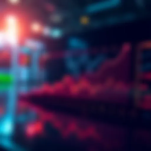 Graph showing upward trend in market prices with event calendar highlights