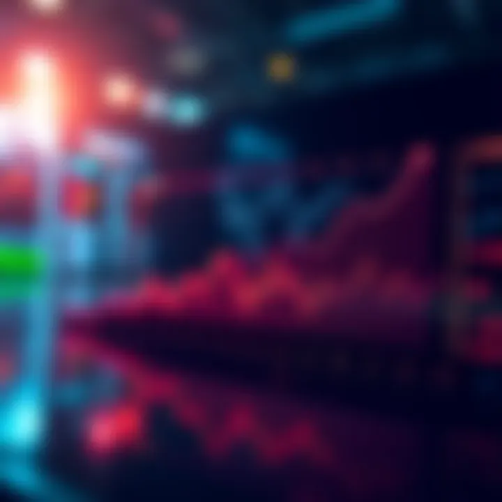 Graph showing upward trend in market prices with event calendar highlights