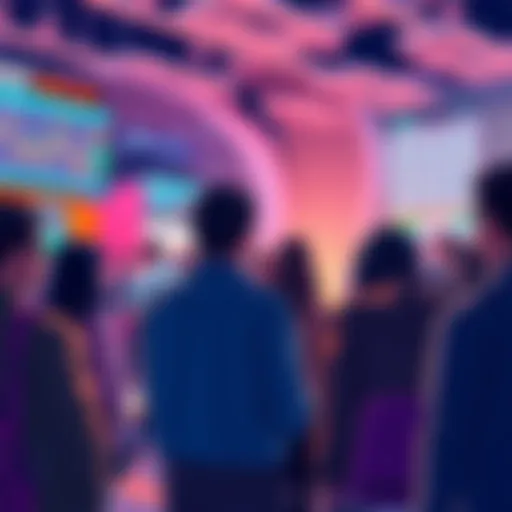 Investors discussing market trends and altcoins in a lively forum setting