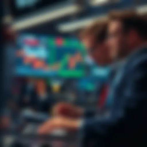 Traders analyzing charts and data as a crucial market decision approaches