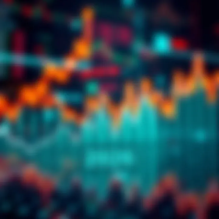 Graph showing market dips and trends in 2026 with financial symbols in the background