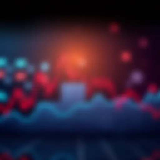 Market Trends Analysis A graph showing fluctuating market trends with a downward spike and slight recovery, symbolizing market volatility and analysis by experts.