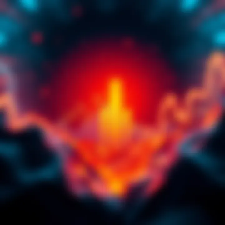 A chart showing a downward trend breaking through support levels, indicating changes in market behavior.