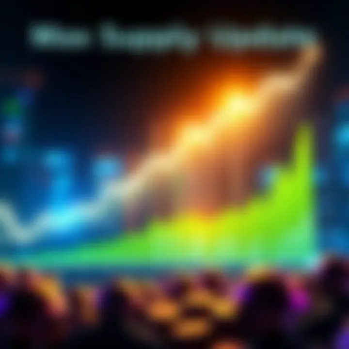 Chart showing the max supply increase to over 15 billion coins with market impact notes
