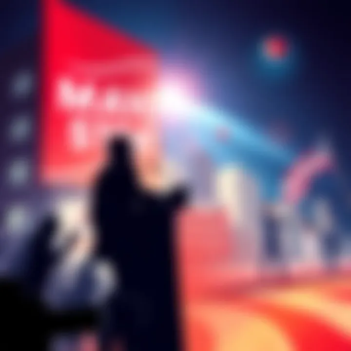 A dynamic graphic illustrating effective campaign strategies for mayoral candidates