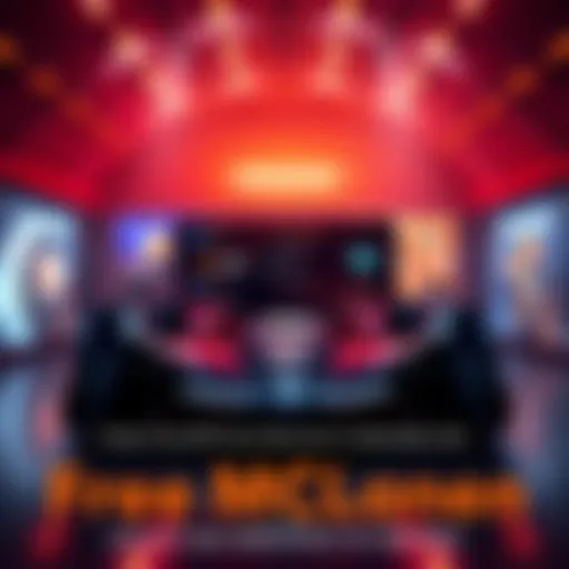 Free McLaren NFT Offer A graphic showcasing McLaren-themed NFTs with a digital wallet connection.