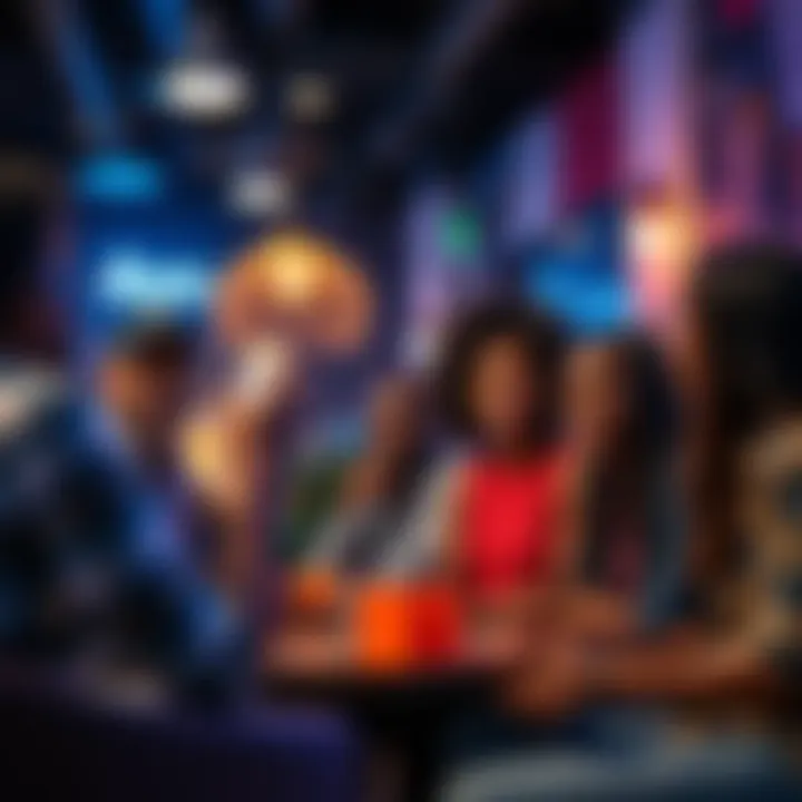 A group of diverse people discussing the term 'Ayo' in a casual setting.