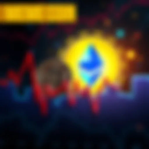 Graph showing a sharp decline in meme coin values with Ethereum logo in the background