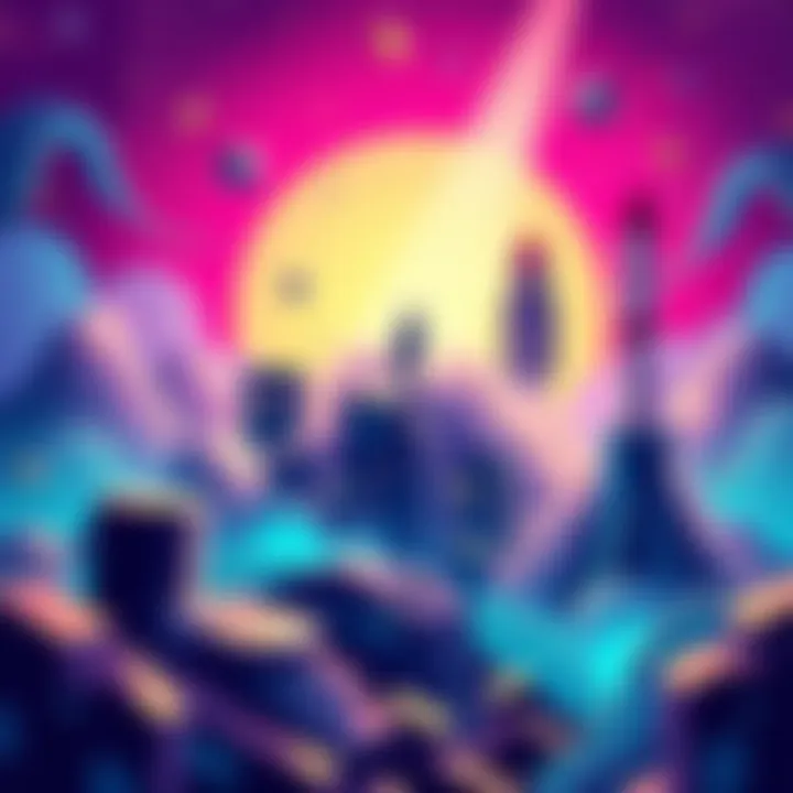 A sleek digital illustration representing various crypto platforms for memecoin launches, highlighting innovation and reliability.