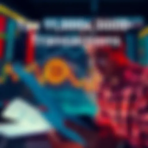 A frustrated trader examining tax forms and memecoin charts, surrounded by transaction fees and loss calculations.