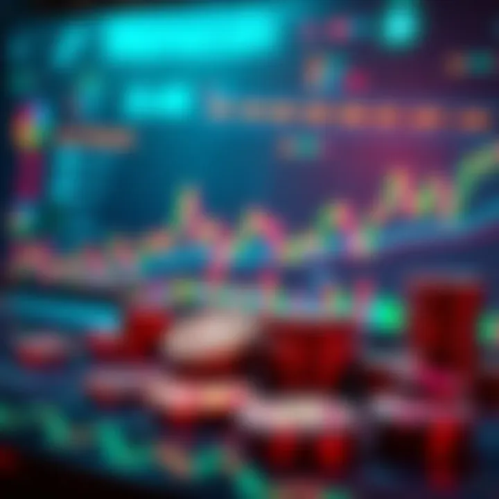 A visual representation of memecoin trading platforms with charts and coins, reflecting the idea of value retention and a vibrant trading culture in 2026.