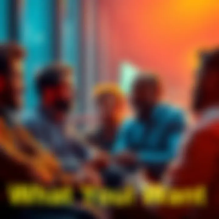 A group of men talking about their feelings and desires in relationships