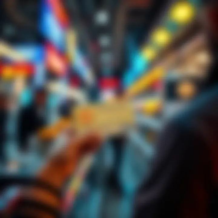 A person using a Metamask card to spend EURe at a cryptocurrency platform.