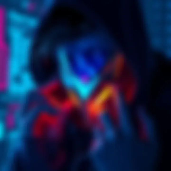 Visual representation of a user shocked by a sudden loss of funds in a digital wallet, with dark digital elements symbolizing theft.