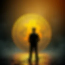 Michael Saylor standing in front of a Bitcoin symbol, contemplating the future of his $1.7 billion fortune after death.