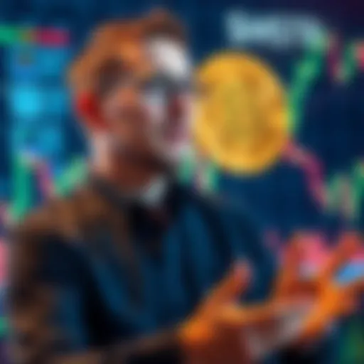 Michael Saylor speaking about new Bitcoin acquisition plans for $MSTR, with a graph showing Bitcoin trends in the background