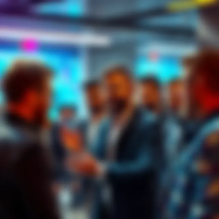 Michael Saylor engaging with a group, sharing insights on cryptocurrency strategies
