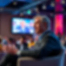 Michael Saylor sharing his insights on technology and investment trends at a conference.