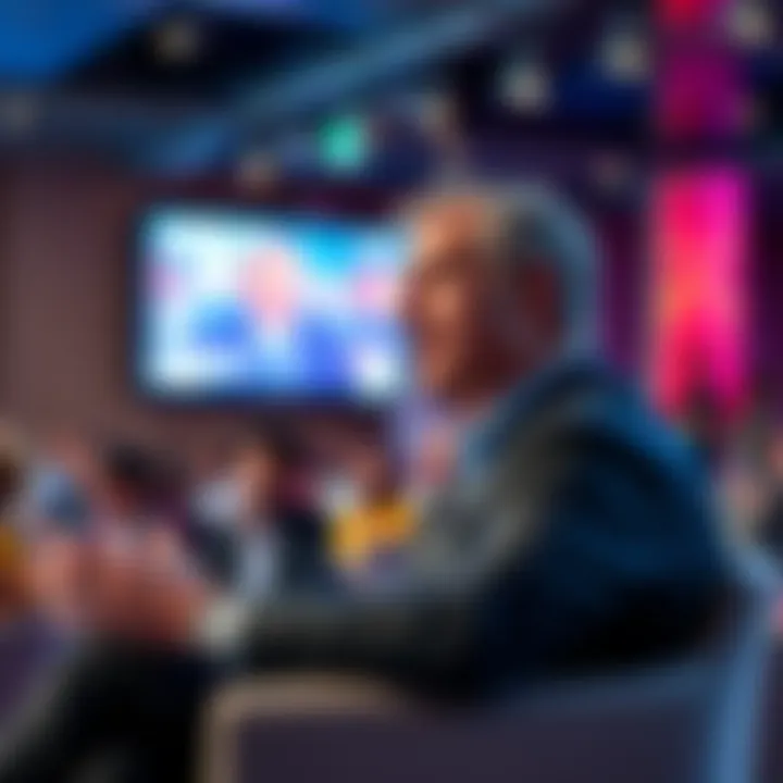 Michael Saylor sharing his insights on technology and investment trends at a conference.