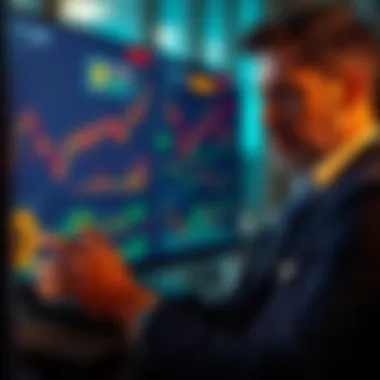 Michael Saylor analyzing Bitcoin charts with graphs and data on a screen