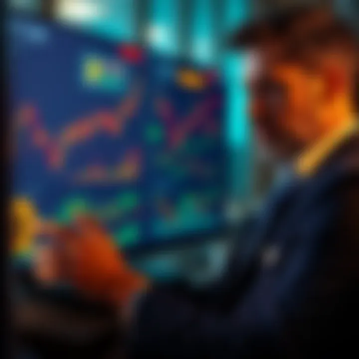 Michael Saylor analyzing Bitcoin charts with graphs and data on a screen