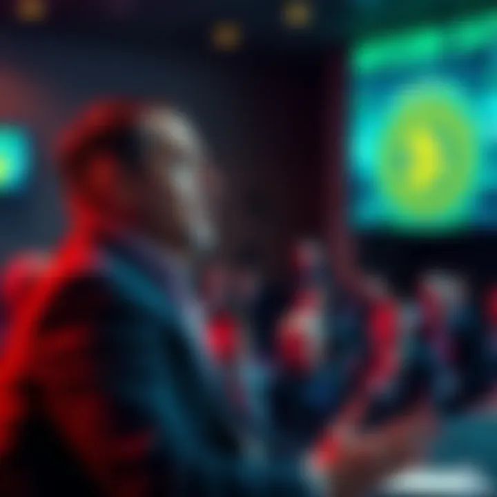 Michael Saylor discusses Bitcoin's future at a conference, facing mixed reactions from the audience.