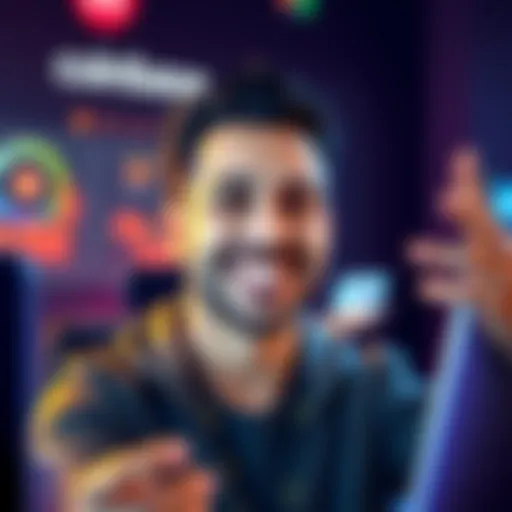 Michael from X joyful about wXCH listing on Coinbase with a cheerful expression in a digital setting