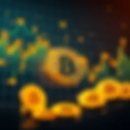 Graph showing MicroStrategy's Bitcoin investment profit of $45 billion with Bitcoin symbols