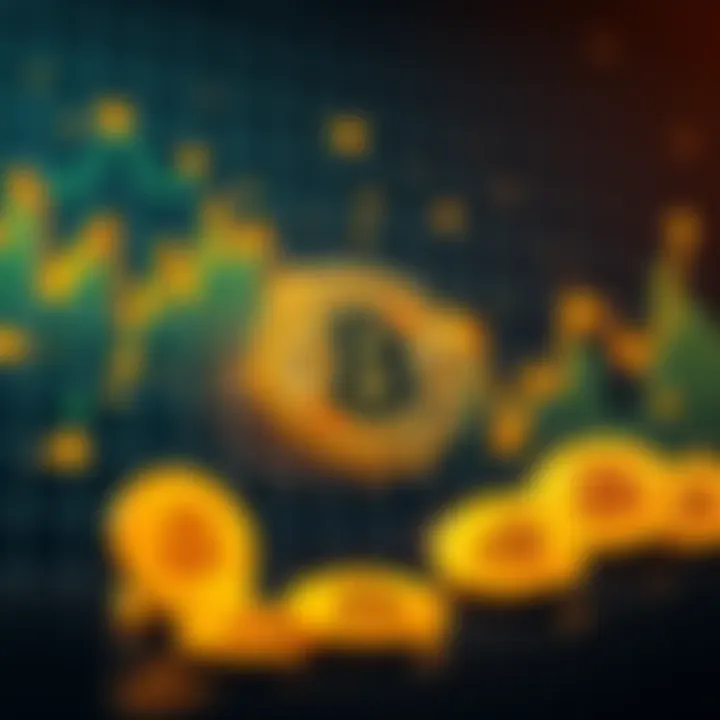 Graph showing MicroStrategy's Bitcoin investment profit of $45 billion with Bitcoin symbols