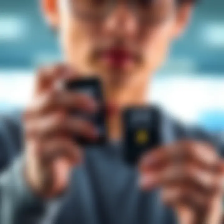 A person holding a Ledger Nano S and a Ledger Nano S Plus while examining their wallets and recovery phrases.