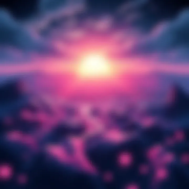 Illustration showing a digital landscape with broken connections symbolizing migration challenges