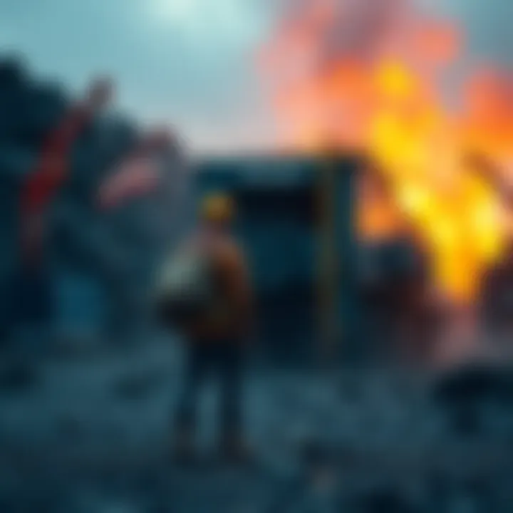 The Minergate Meltdown: A Crypto Catastrophe A digital representation of a miner standing in front of a closed Minergate platform, symbolizing loss and uncertainty in the cryptocurrency world.