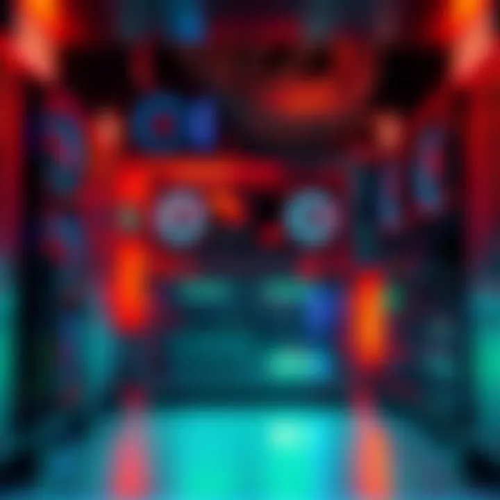 Mining Setup Review An organized and efficient cryptocurrency mining rig featuring multiple GPUs and cooling systems