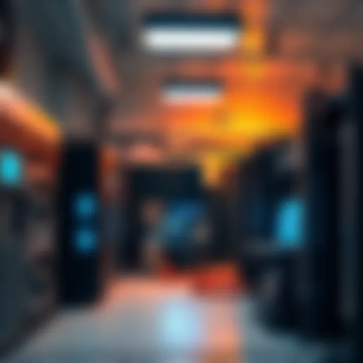 A selection of mining rigs set up in a well-ventilated space, showcasing equipment optimal for low energy costs.