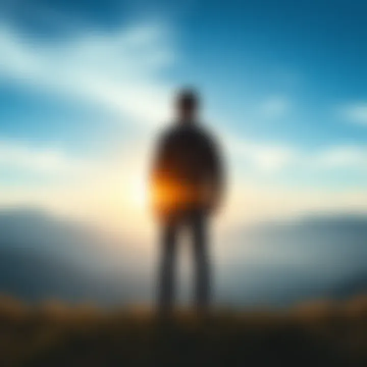 A serene landscape depicting a lone figure gazing towards the horizon, symbolizing introspection and the weight of lost chances.