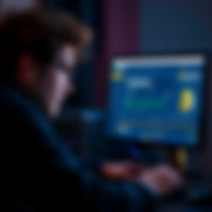 Missing Bitcoin in Kraken A worried person looking at a computer screen showing Bitcoin transaction details and a Kraken logo, concerned about missing funds after transferring from Ledger Live.