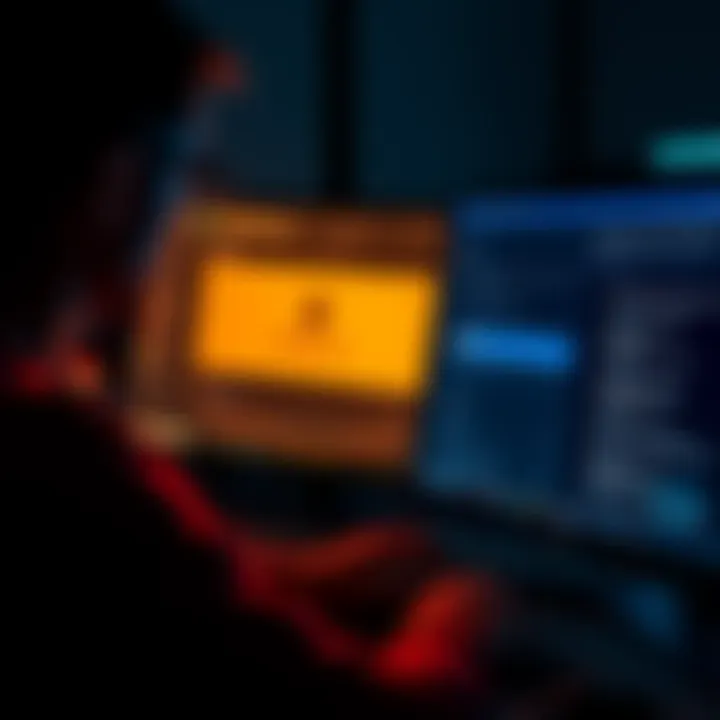 A frustrated person looking at a computer screen with cryptocurrency transfer details, highlighting a wrong network choice while transferring Ethereum.