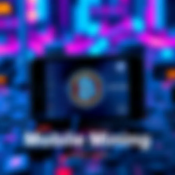 A smartphone displaying the Pi cryptocurrency mining app, symbolizing innovation and accessibility in mobile mining.