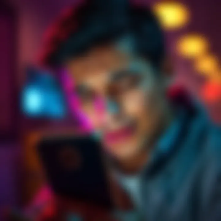 A person looking at a smartphone with a confused expression, trying to recover an old mobile mining account without access to their previous phone number.