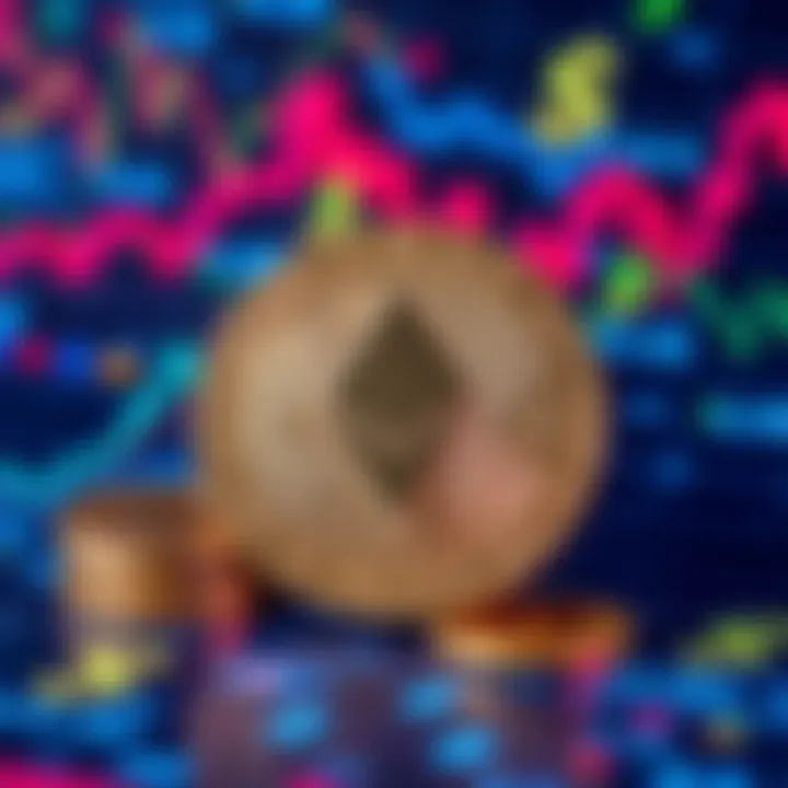 Image showing Monero coins on a digital background with fluctuating graphs and dollar signs, symbolizing its financial impact and controversy.